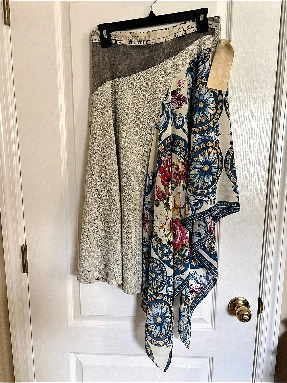 Aratta Silent Journey NWT Boho Asymmetric Patchwork Midi Skirt Floral